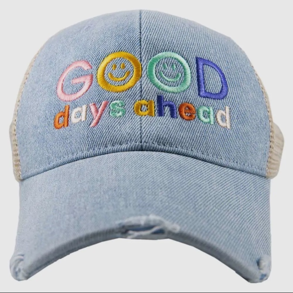 Good Days Ahead Denim Trucker Hat